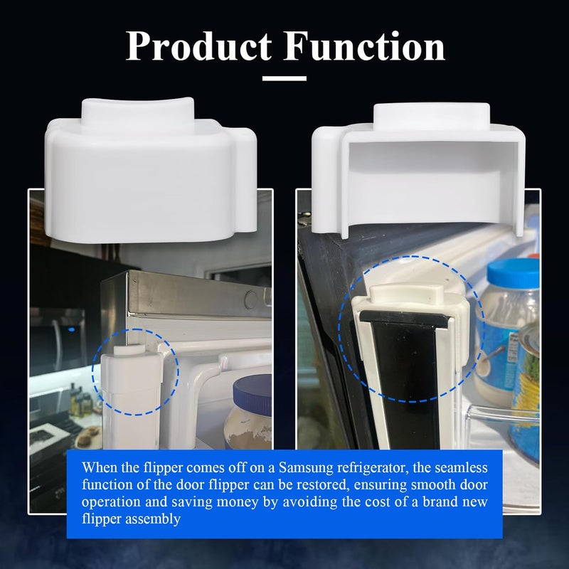 WFCYX Refrigerator Door Flipper (Mullion) Repair Topper, Fit for Samsung Refrigerator RF28HDEDBSR, RF28HDWDBSR, RF31FMESBSR/AA, Compatible with Door Flipper DA97-12684D, DA97-12624A, DA97-12624B, 1 Pc White - Image 5